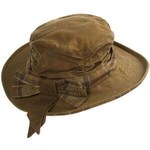 Barbour Bucket Cotton Waxed Brown Hat [Ladies]